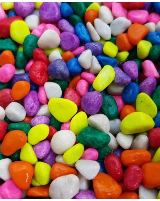 renkli çakıl taşı 500 gram karma renkli çakıl taşları