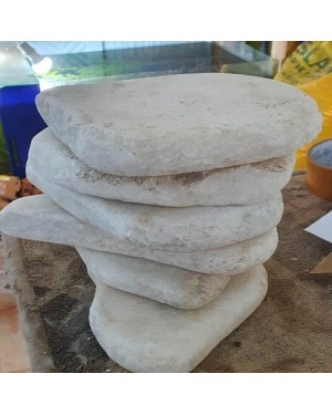 beyaz kalsit taşı 12-17 cm uzunluğunda 4 adet