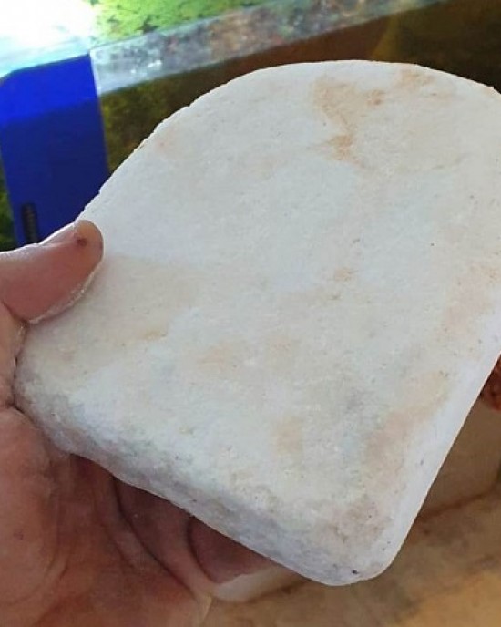 beyaz kalsit taşı 12-17 cm uzunluğunda 1 adet